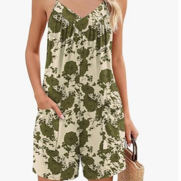 NWOT Rapbin Women's Summer Floral Casual Sleeveless Romper - Picture 5 of 15